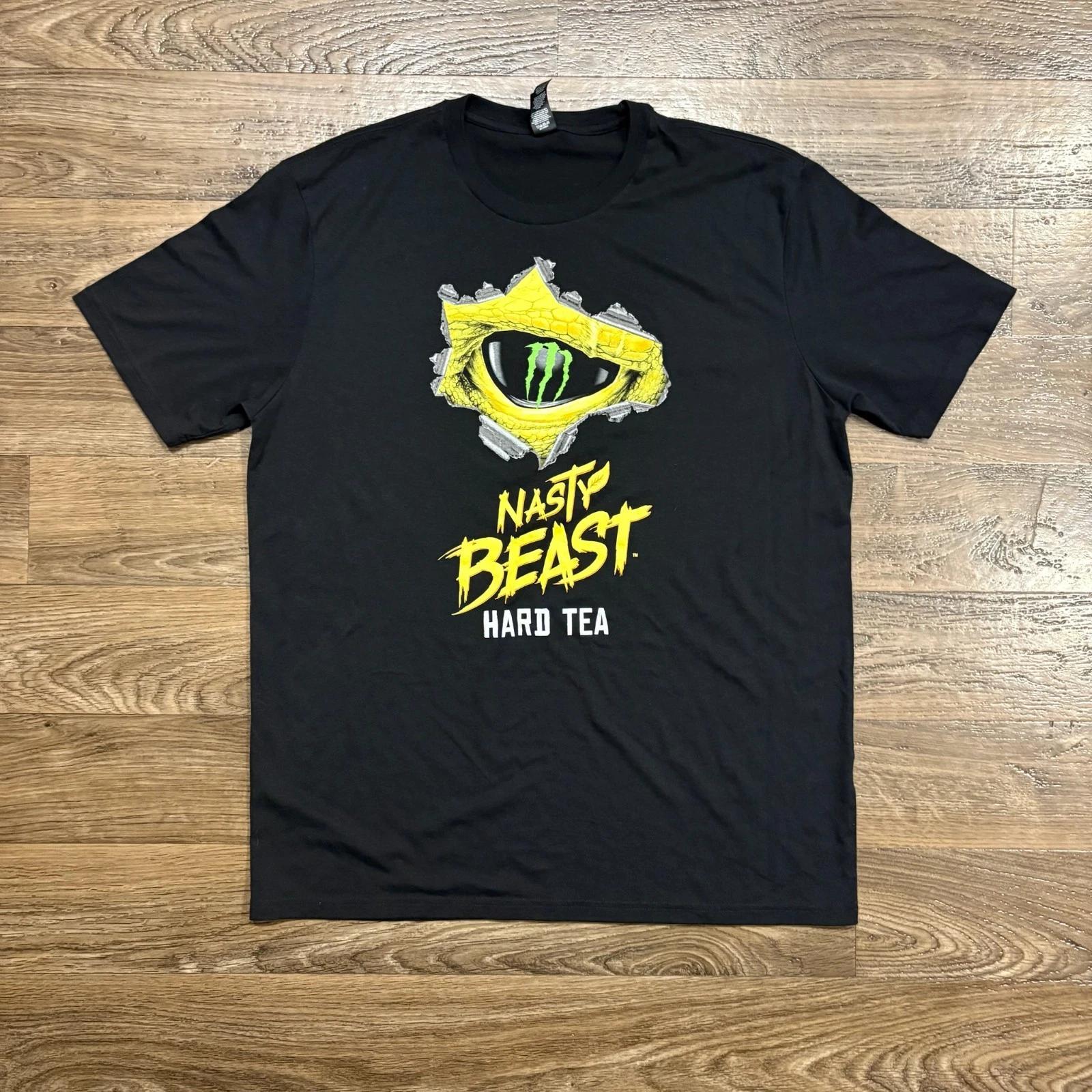 

Y2K / Vintage Monster Energy Nasty Beast Hard Tea Graphic T-shirt Size Large S