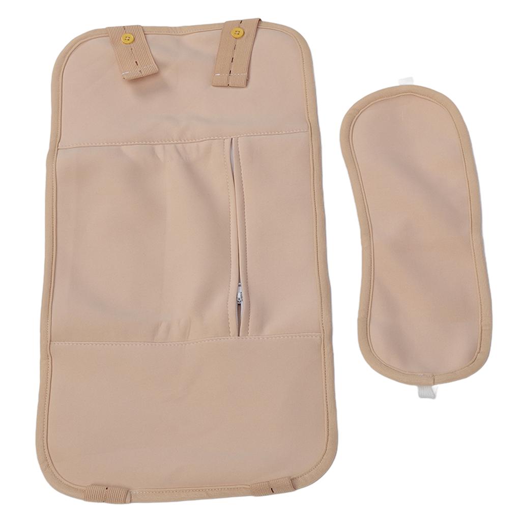 Castor Oil Pack Wrap Reusable Washable Oil Leakage Prevention Button Castor Oil Waist Neck Pack Skin Color