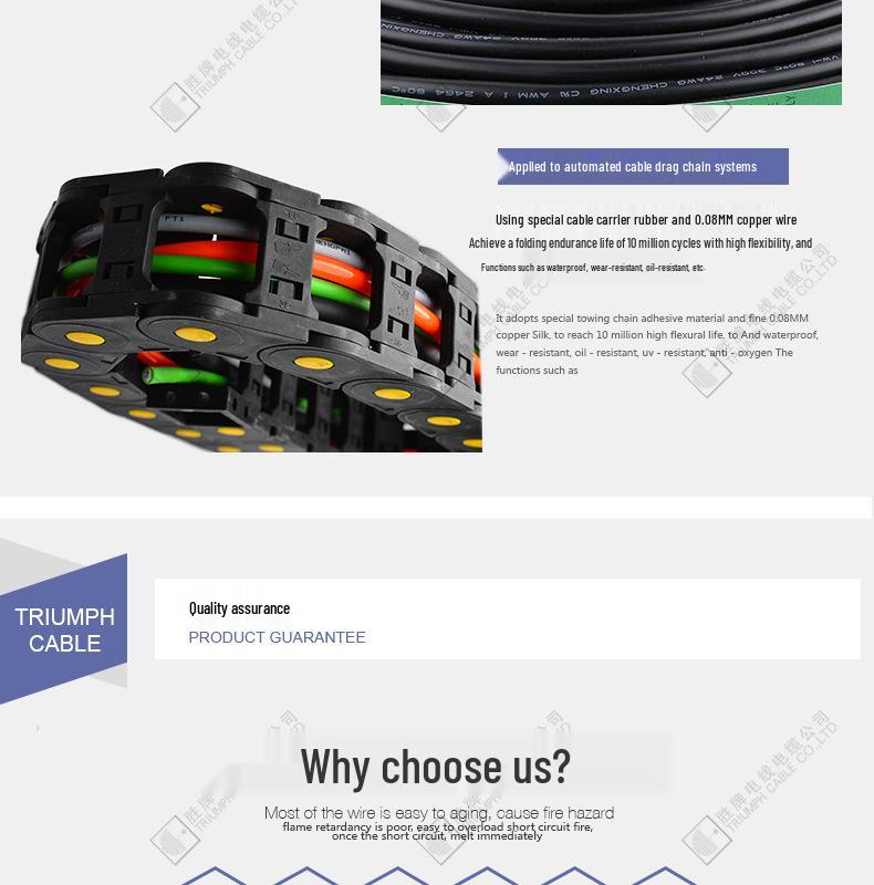 UL20886 Power Control Wire, PVC Sheath, 4G*1.5-6.0MM, High Softness, Bend Resistant