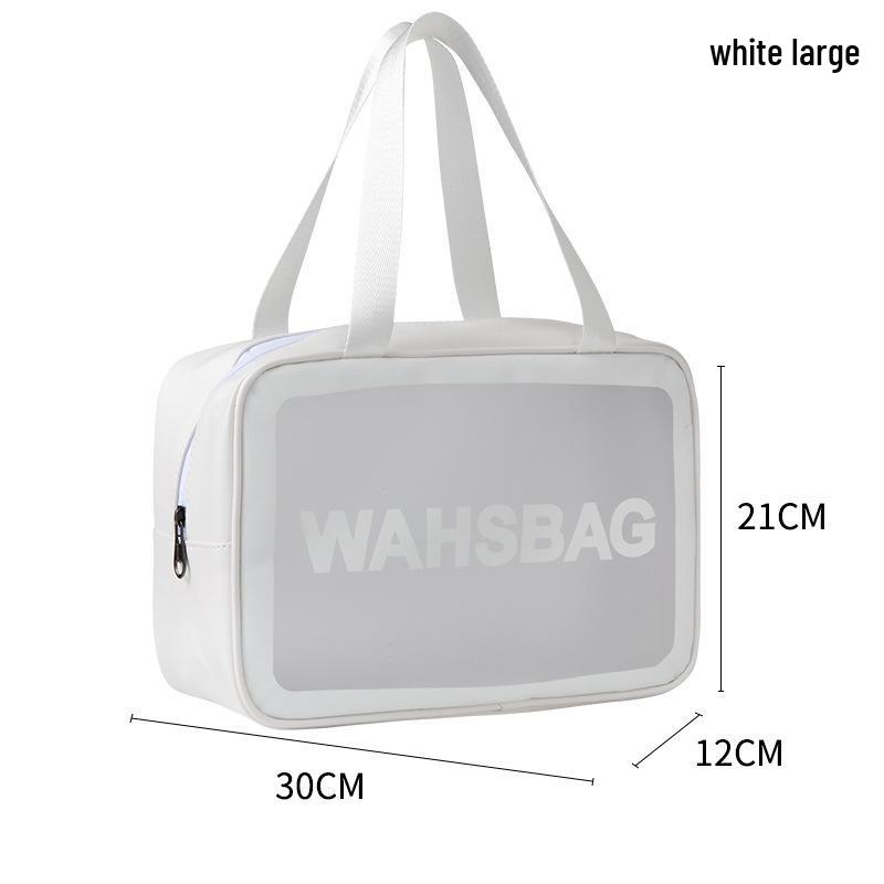 Clear PVC Waterproof Makeup & Toiletry Bag - Large Capacity Portable Organizer