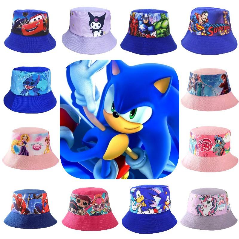Cartoon Kids Fishing Hat With Sun Protection In Cars Stitch Spiderman And More!