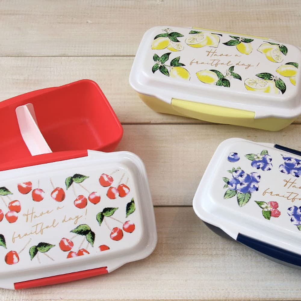 Labo Clip Sunny Fruits Dome Lunch 1-Tier Lunch Box, Cherry, L9SB01-CH