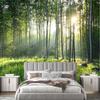 3d Green Forest Murals Nature Scenery Wall Murals Living Room Bedroom Background Forest Wallpaper Home Decor