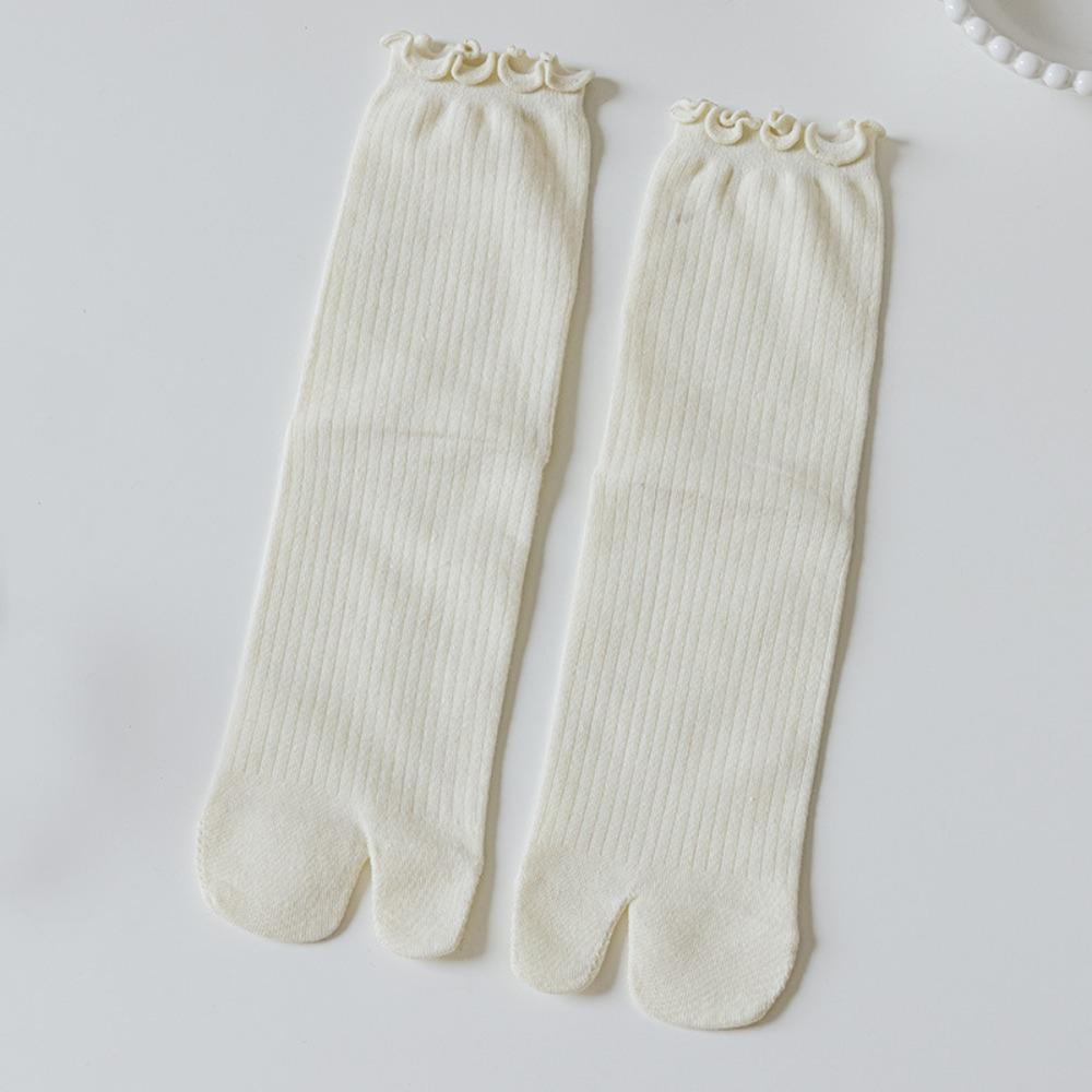 Comfortable Split Toe Socks Solid Color Two-Toed Socks Japanese Harajuku Tabi Sox  Summer