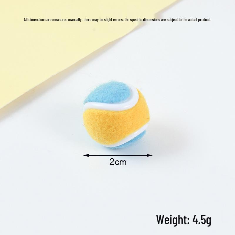 Hot-Selling Tennis Keychain Pendant: Simulation Tennis Toy Photography Prop