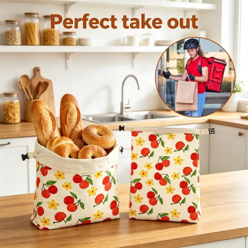 Two Piece Organic Cotton Bread Preservation System Natural Cotton Properties And Reinforced Closure