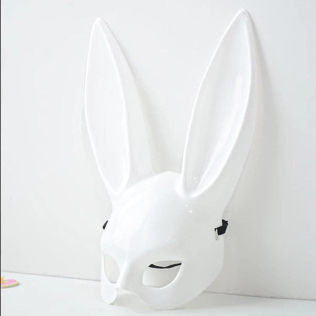 Fun Anime Black White Rabbit Mask Halloween Party Decoration Party Girl Sexy Long Ears Rabbit Bunny Mask Costume Cosplay