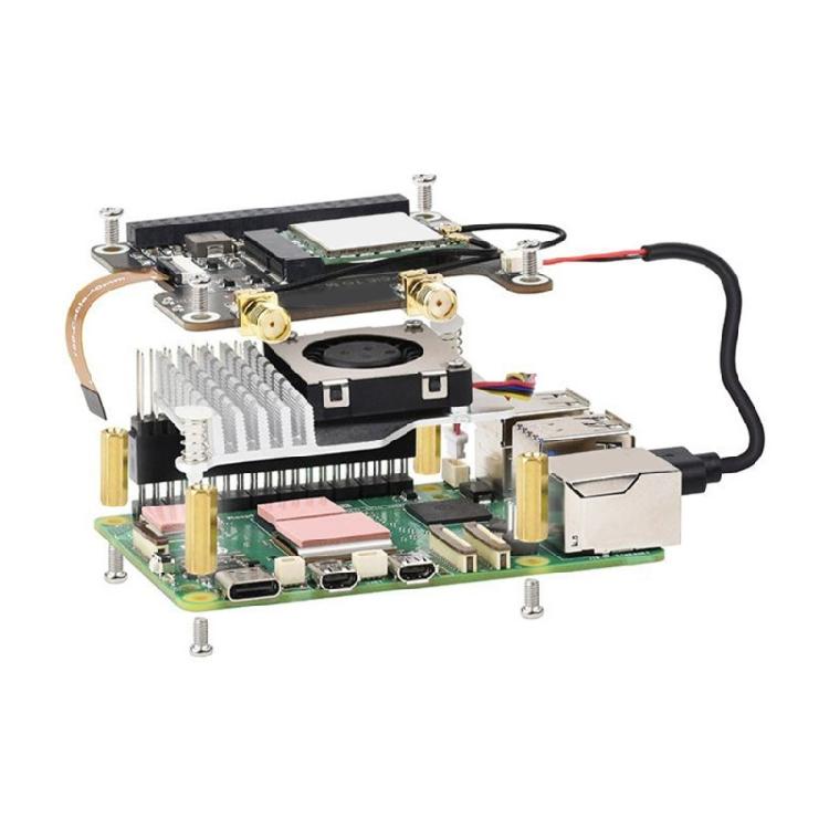 PCIe To M.2 E Key HAT+ Adapter Card Support For Pi 5 Expansion Board Various Wireless Cards Support WIFI5 Wifi6e