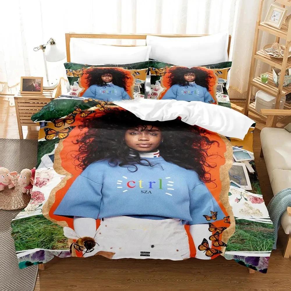 3D Print Single SZA Bedding Set Duvet Cover Bed Set Quilt Cover Pillowcase Comforter king Queen Size Boys Adult Bedding Set