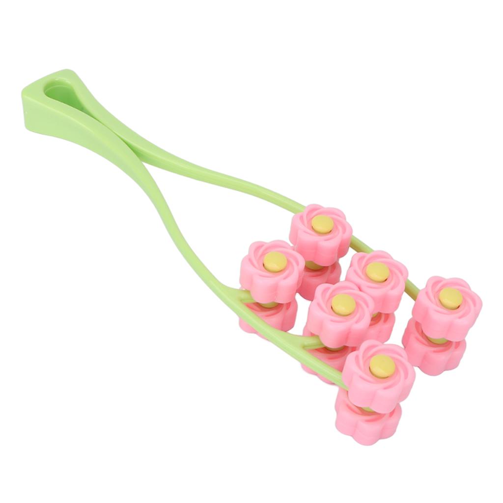 Face Roller Multiple Rollers Concave Convex Particles Comfortable Handle Multiple Rollers V Shaped Face Massager