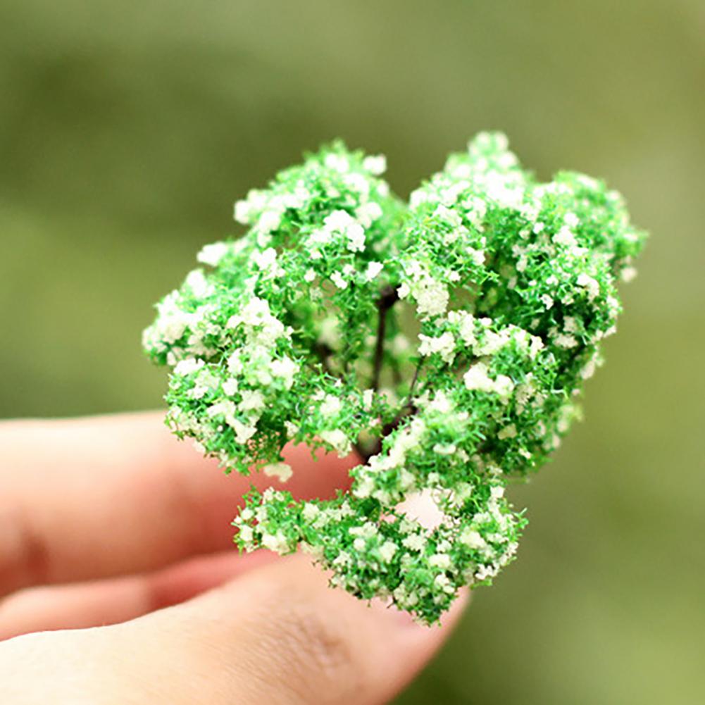 Moss Garden Embellishments Model Trees Diy Micro Landscape Ornaments Decorative Miniature Blossom Trees Artificial for Crafts