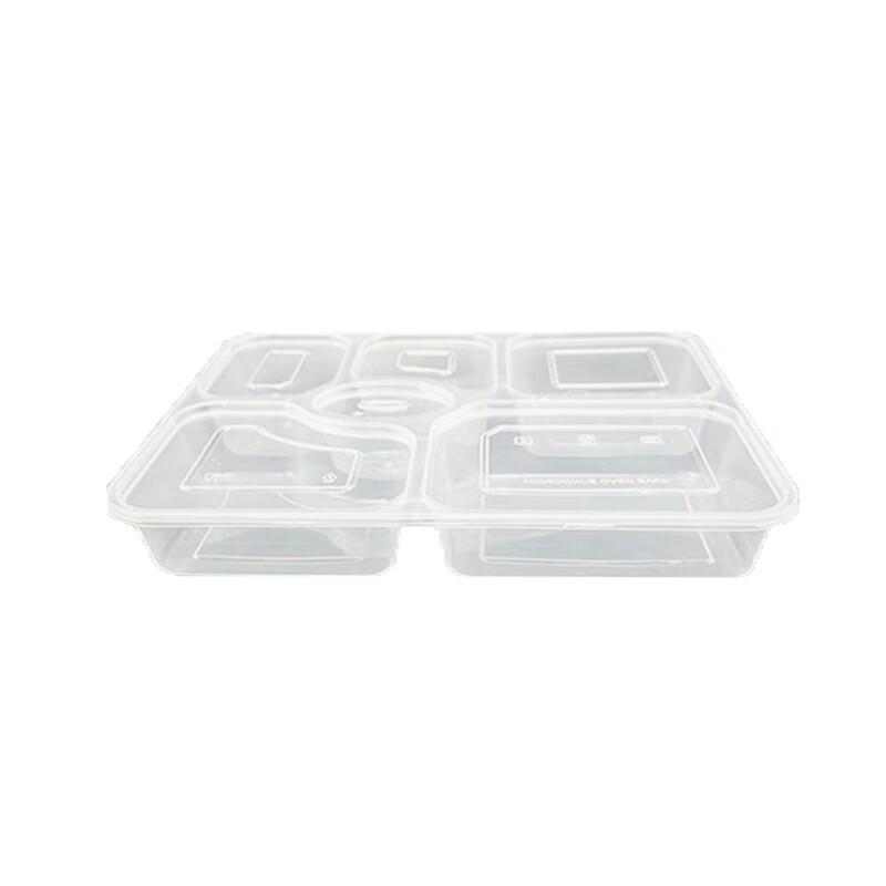 WL Disposable 6-Compartment Microwaveable Food Container