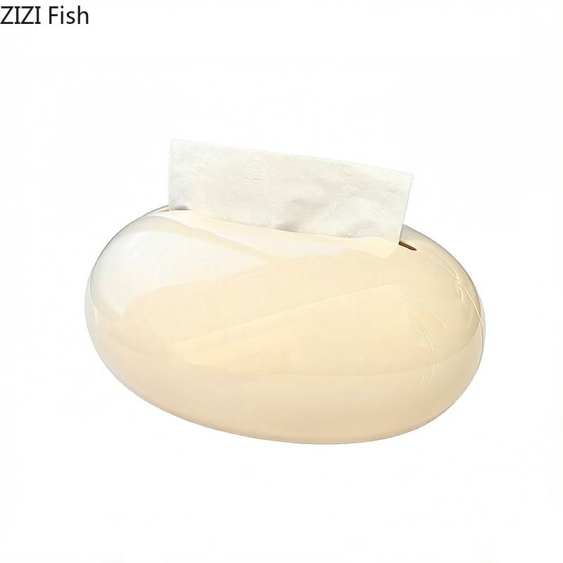 Minimalismus Ovale Magnetische Taschentuchbox Kaffeetisch Schreibtischdekoration Kreative Accessoires Taschentuchbox Nachttisch Papiertuchhalter