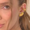 New Trendy Multilayer C Shape Ear Cuff Gold Plated Stainless Steel Clip Earrings for Women Cartilage Climbing Earring Piercing