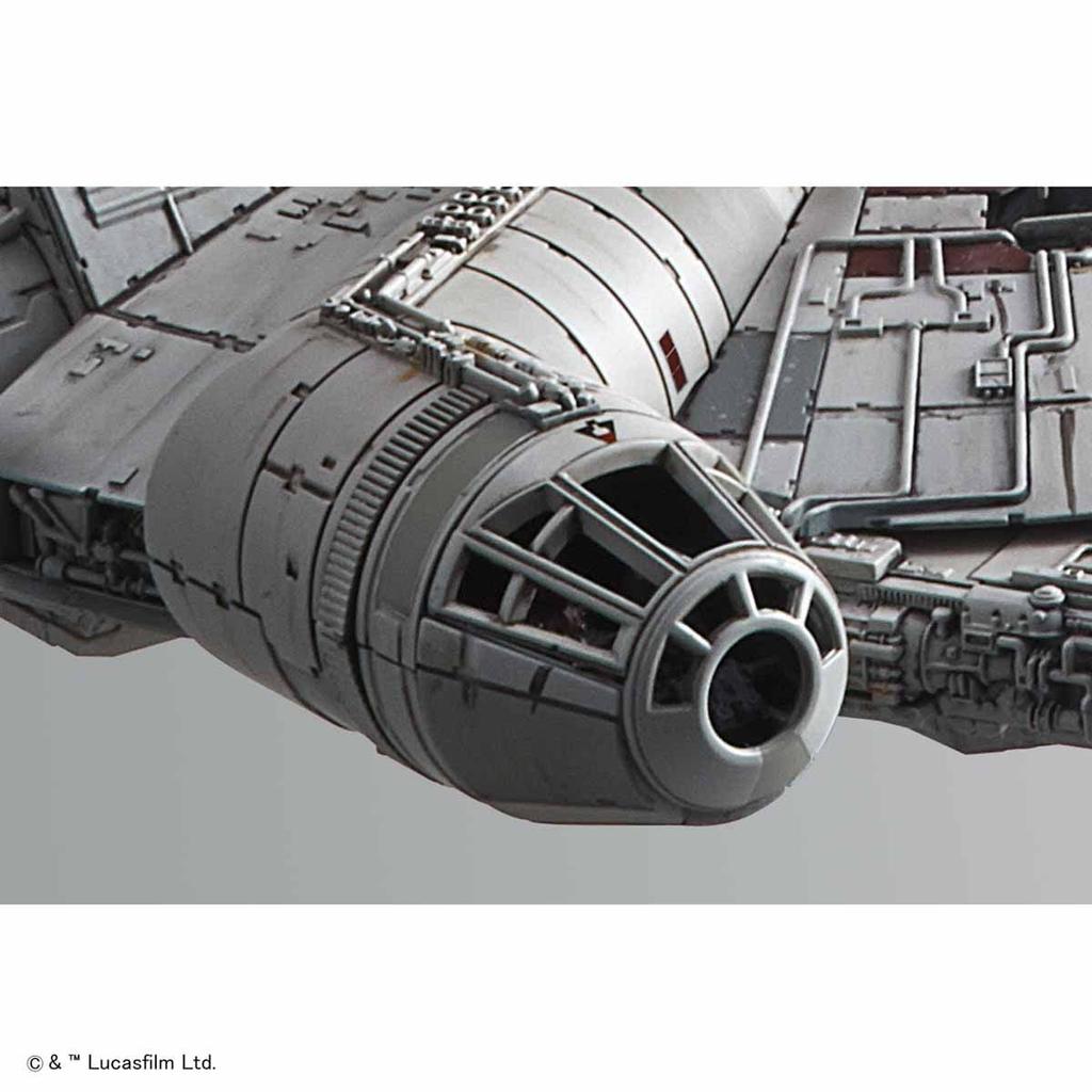 BANDAI SPIRITS Star Wars Millennium Falcon (Star Wars: The Rise of Skywalker) 1/144 Scale Pre-Colored Plastic Model