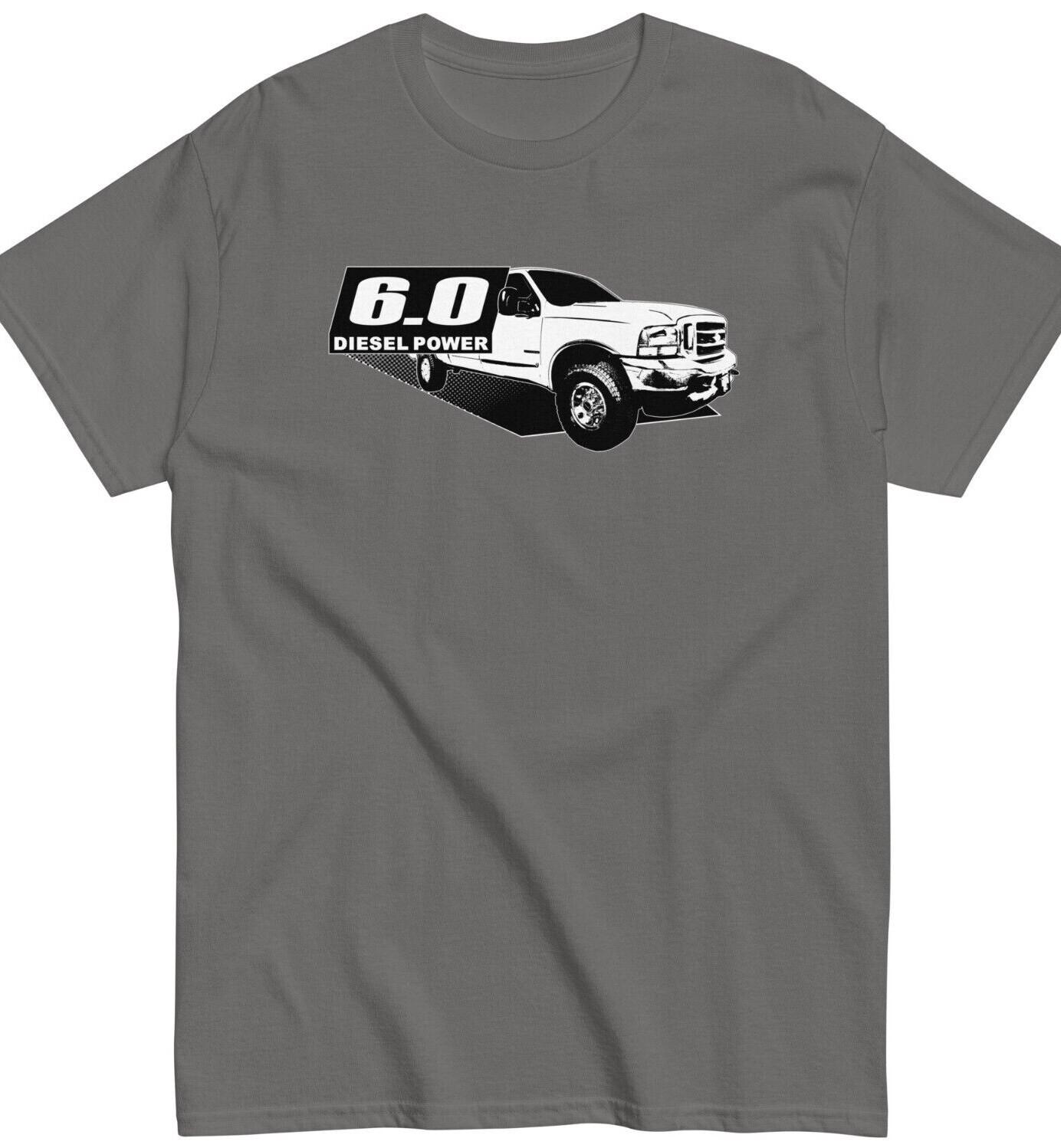 6.0 Powerstroke T-Shirt, Mens Power Stroke Diesel Truck Shirt With F250 Pickup Unisex T-Shirt S
