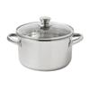 Mainstays Edelstahl 4-Quart Dampfgarer mit Glasdeckel, Induktionsgeeignet, Spülmaschinenfest, Gemüse, Fisch