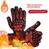 Hitzebeständige und hitzebeständige Grillhandschuhe mit fünf Fingern, wärmeisolierend, mikrowellengeeignet, mit Silikonbeschichtung.