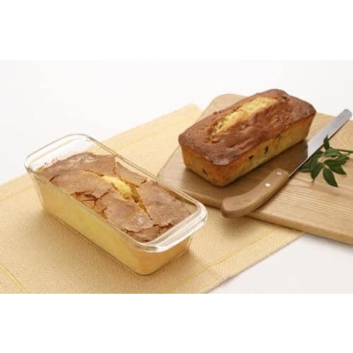 Iwaki BC211 Heat-Resistant Glass Cake Pan, Square Pound Cake Pan, 18x8cm