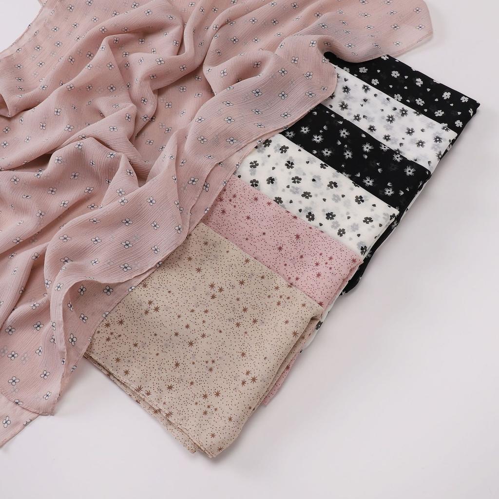 New Spring Autumn Chiffon Printed Floral Scarf Oil Painting Ethnic Style