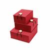 Linen Wood Pendant Bracelet Box Button Closure Mini Storage Box Travel Ring Box  Gift Giving