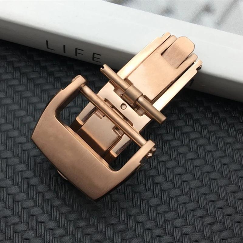 18mm 20mm 22mm RM Clasp Buckle For Apple Watch Gramin Galaxy Watch 3 4 5 Pro For HUWAWEI GT2 3 Pro Rubber Strap Butterfly Buckle