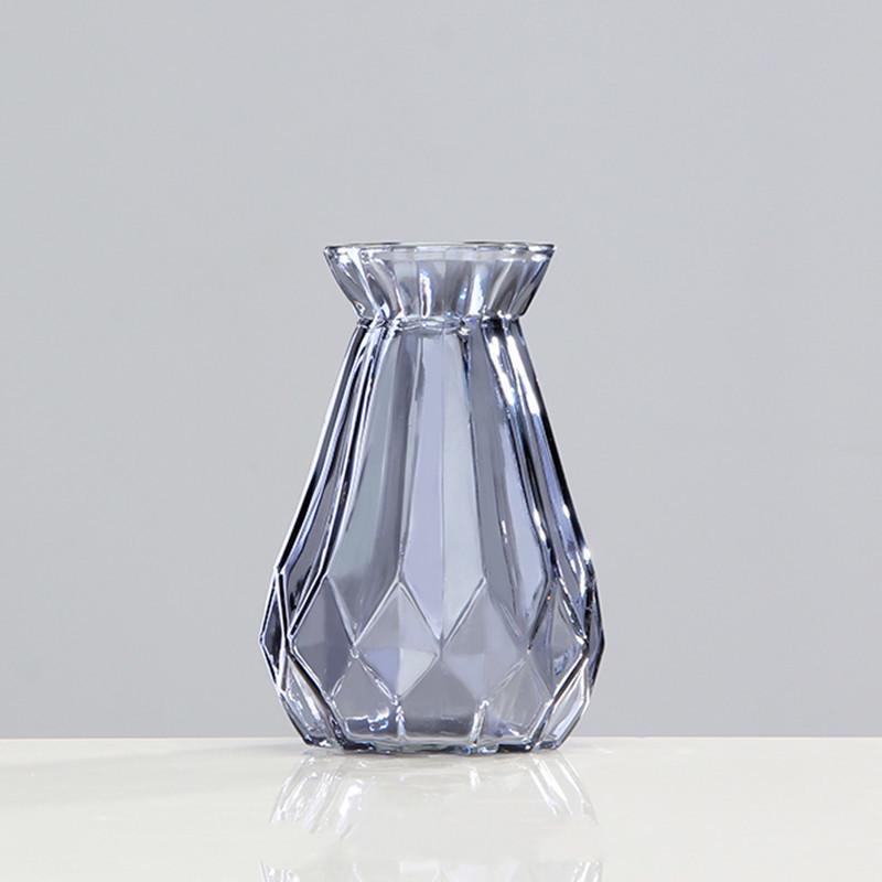 European Glass Vase for Fresh or Dried Flowers - Simple, Creative Home Decor Ornament