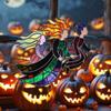 Halloweenský Suncatcher Čarodějnice 3 Čarodějnice Létající na Koštěti Vitrážový Suncatcher Akrylová Závěsná Dekorace na Okno pro Dveře Nástěnná Dekorace