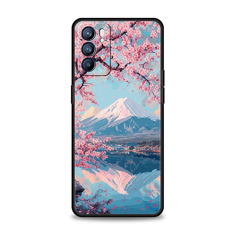 

Япония Гора Фудзи Цветение сакуры Чехол Для Oppo Reno13 Reno12 Reno11 F Reno10 Pro A54 5G Find X5 A9 A57 A78 4G A79 A80 A98 Чехол Oppo Reno11