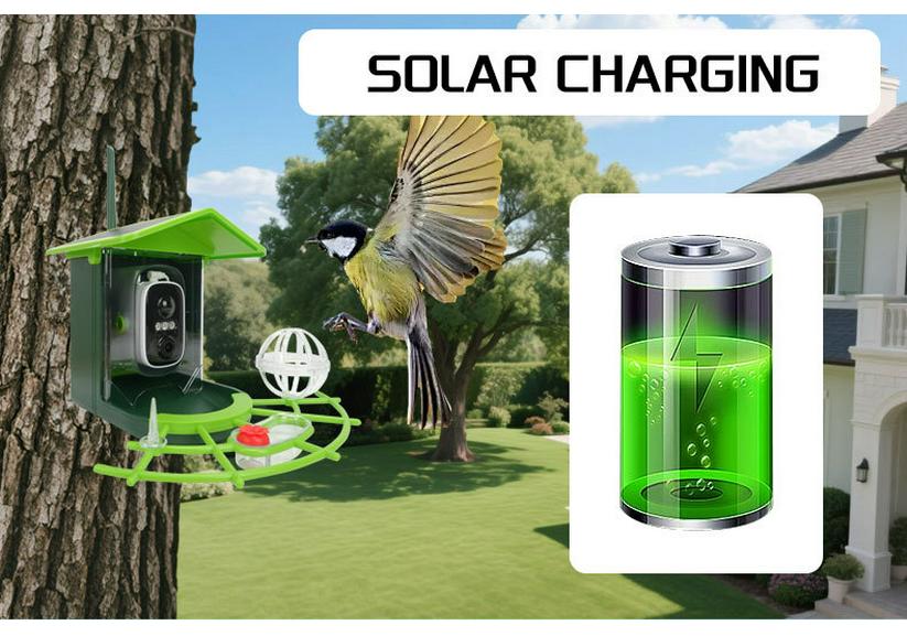Solar-Powered Smart Bird Watching Feeder with Camera