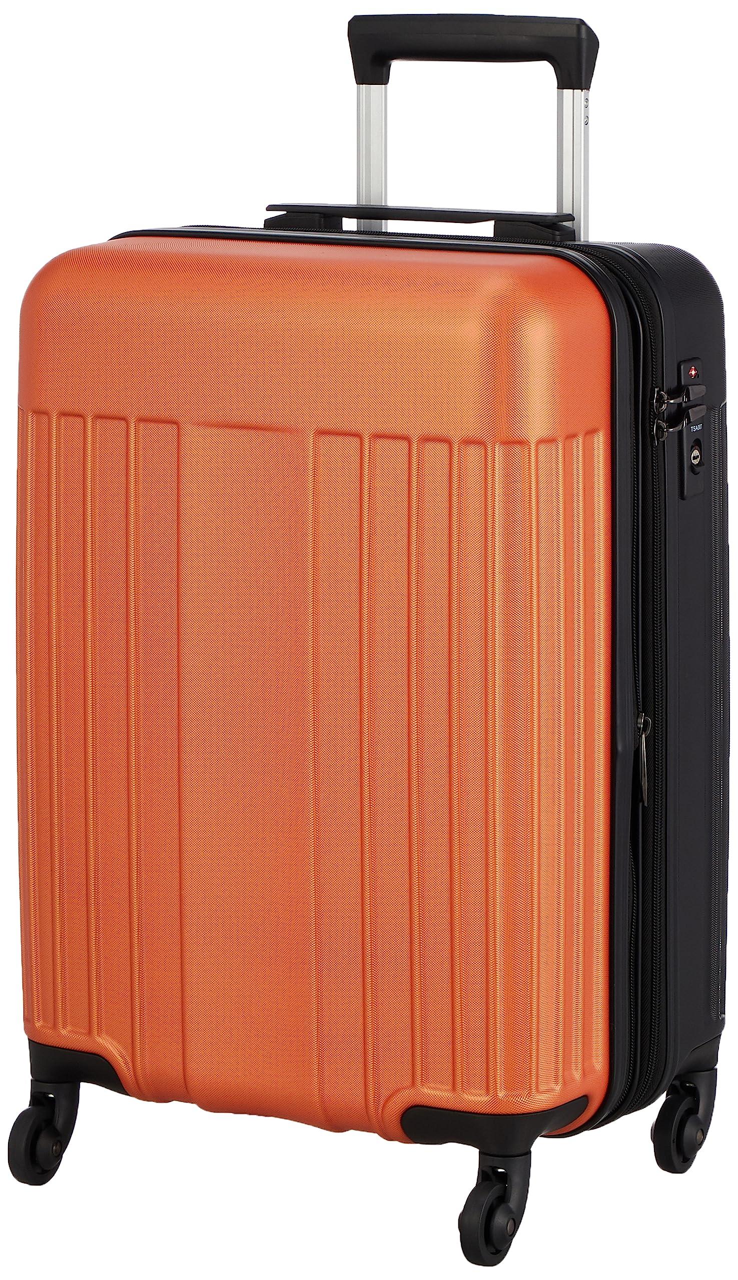 

Manhattan Express Zippered Carry-On Bag with Expandable Function, Orange and Black