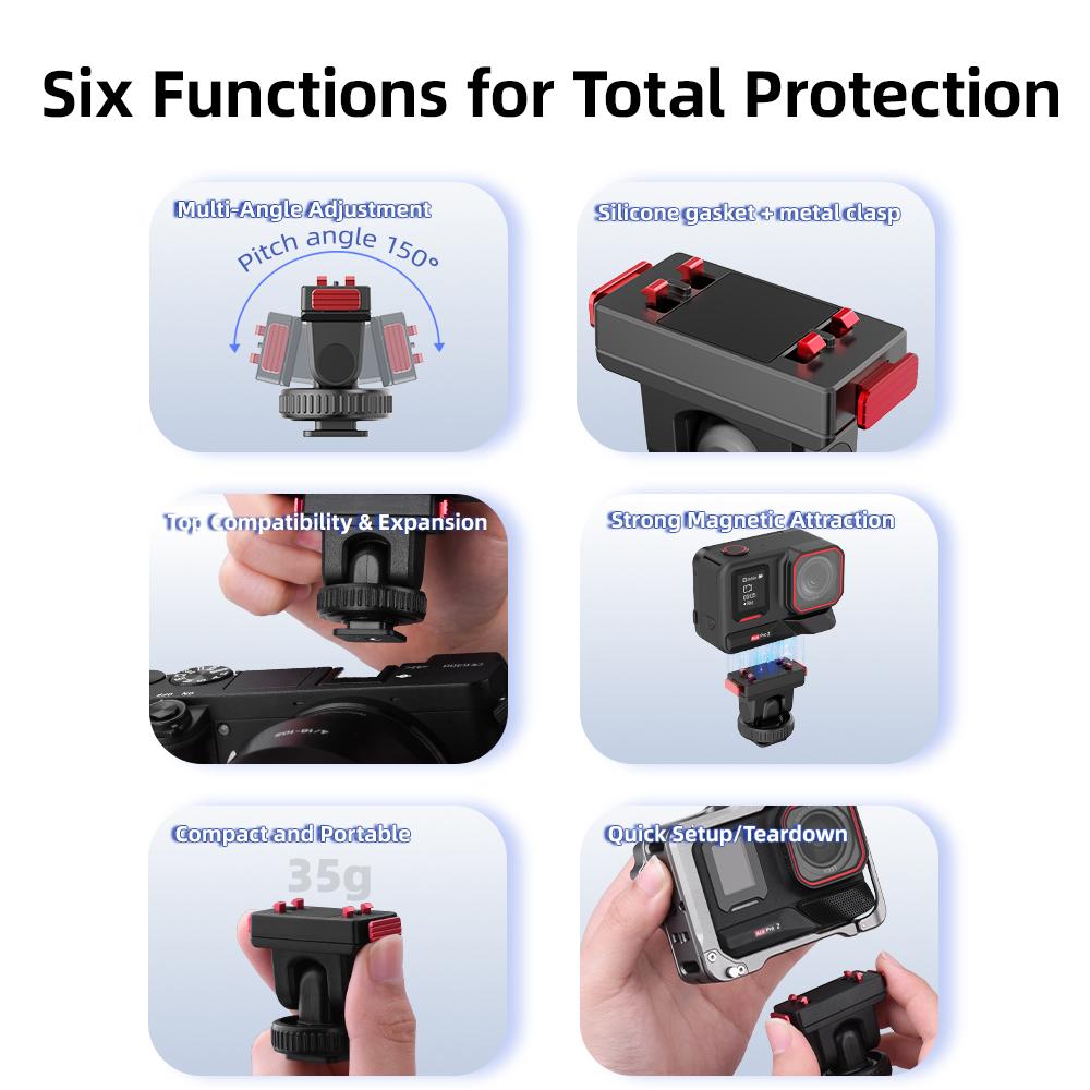 FLYMILE Magnetic Base for Insta360 Ace Pro 2/Ace Pro/Ace Quick Release Adapter Mount