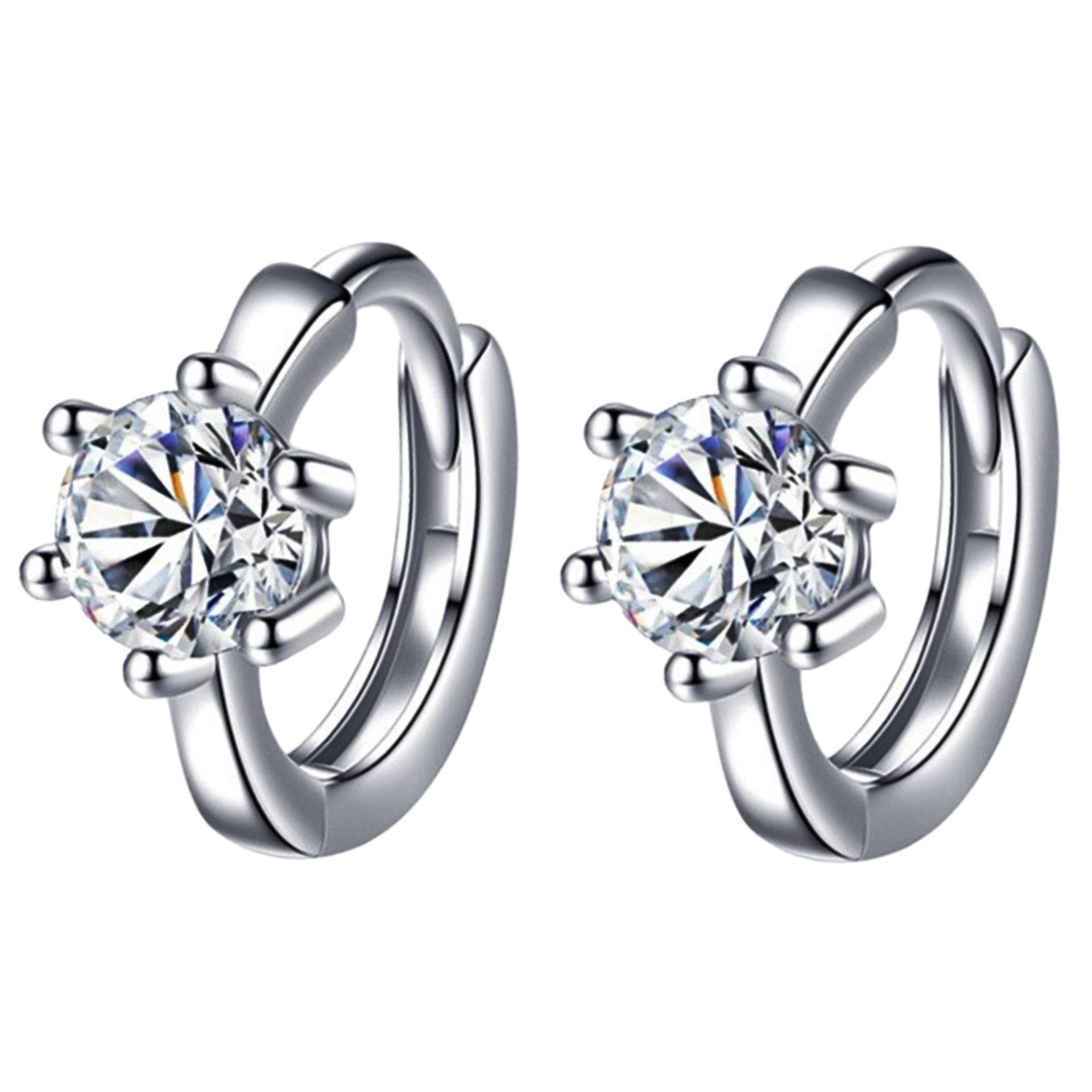 

Новые и модные серьги, серьги-кольца с шестью зубцами, инкрустированные бриллиантами, «восемь сердец и восемь стрел», женские серьги.