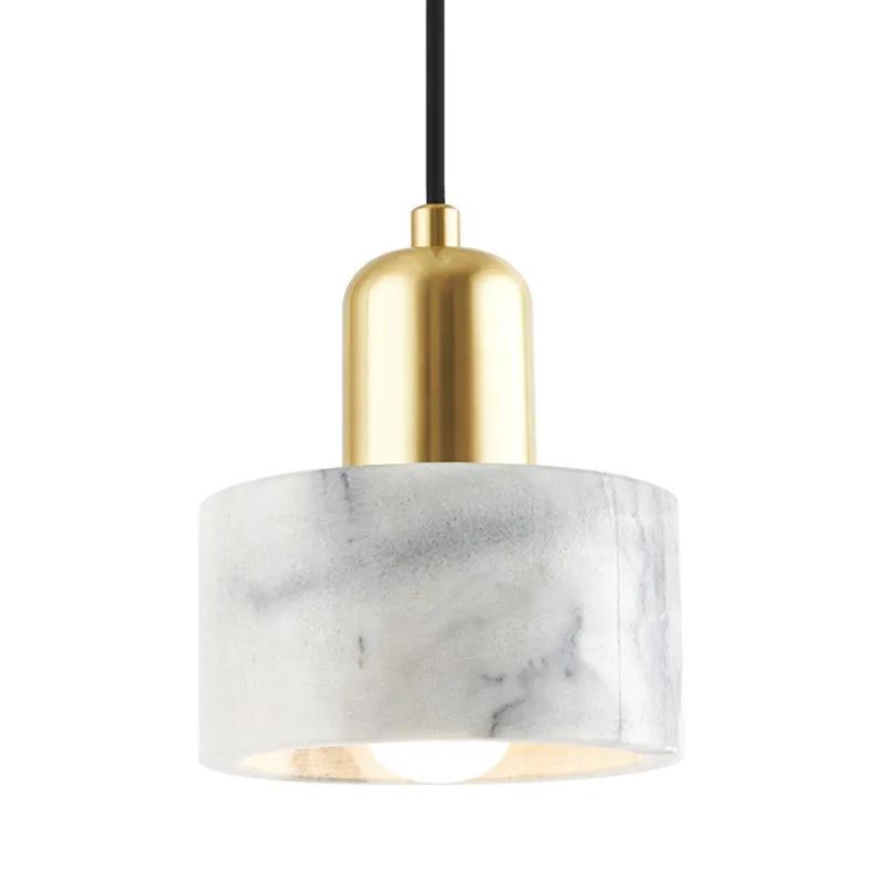 Nordic Ins Single Head Small Chandelier Bedroom Bedside Lamp Creative Personality Light Luxury Marble Designer Bar Lamp