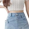 Falda vaquera grande acampanada - Verano corte slim con diseño anti-exposición