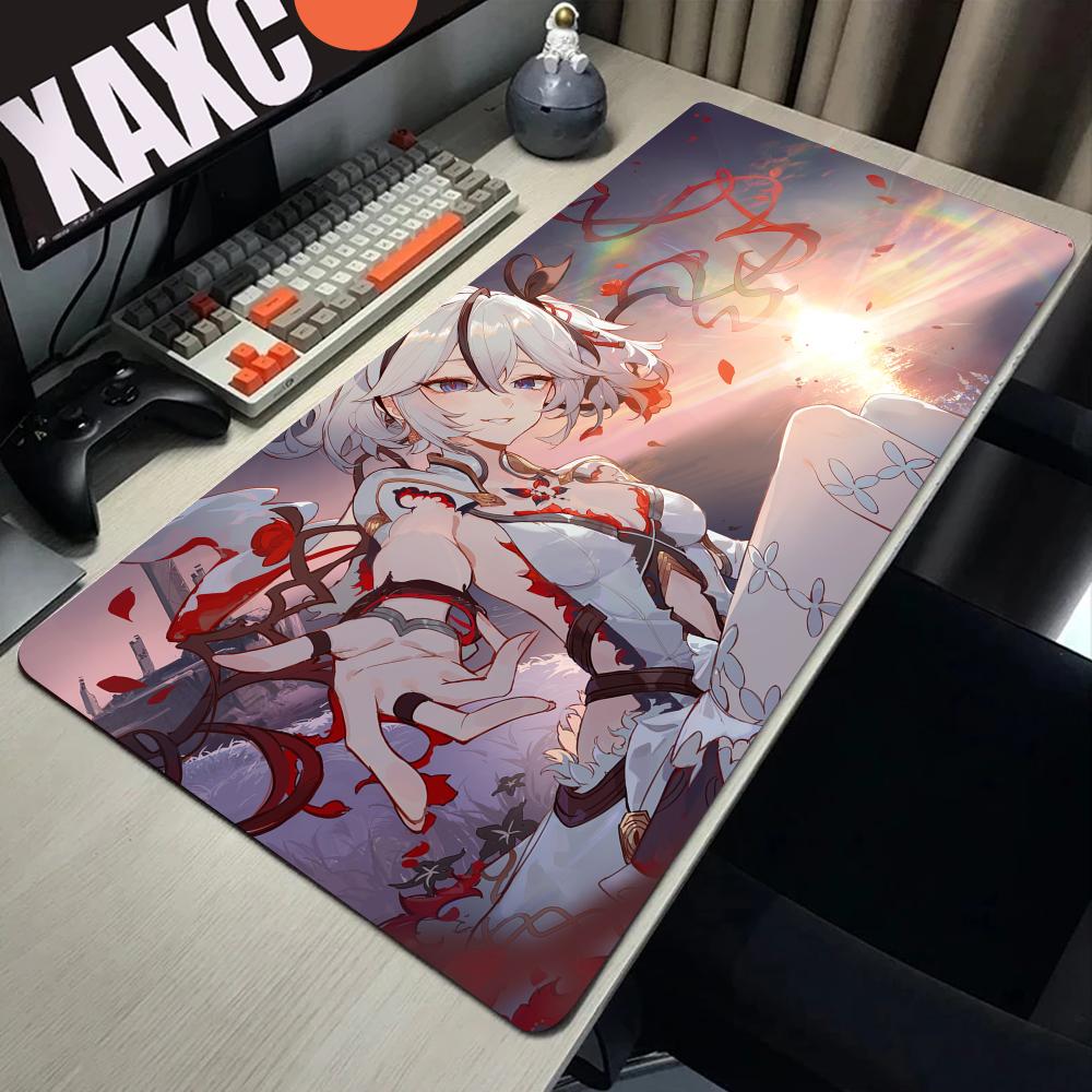 HYBXAXC Anime HD PC Wuthering Waves Camellya Large Mouse pad game player keyboard pad E-Sports study desk mat floor mat Mousepad