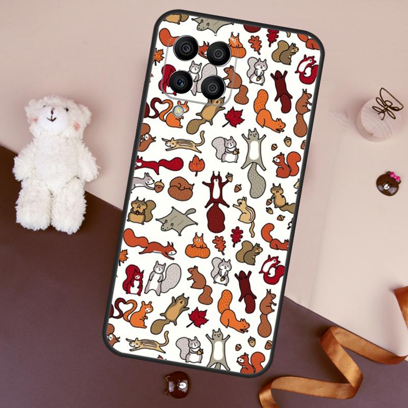 Cartoon Animal Squirrel Case For Samsung Galaxy M32 M52 M14 M54 M13 M33 M53 M56 M36 M16 M31 M11 M12 M35 M55 M15 M06