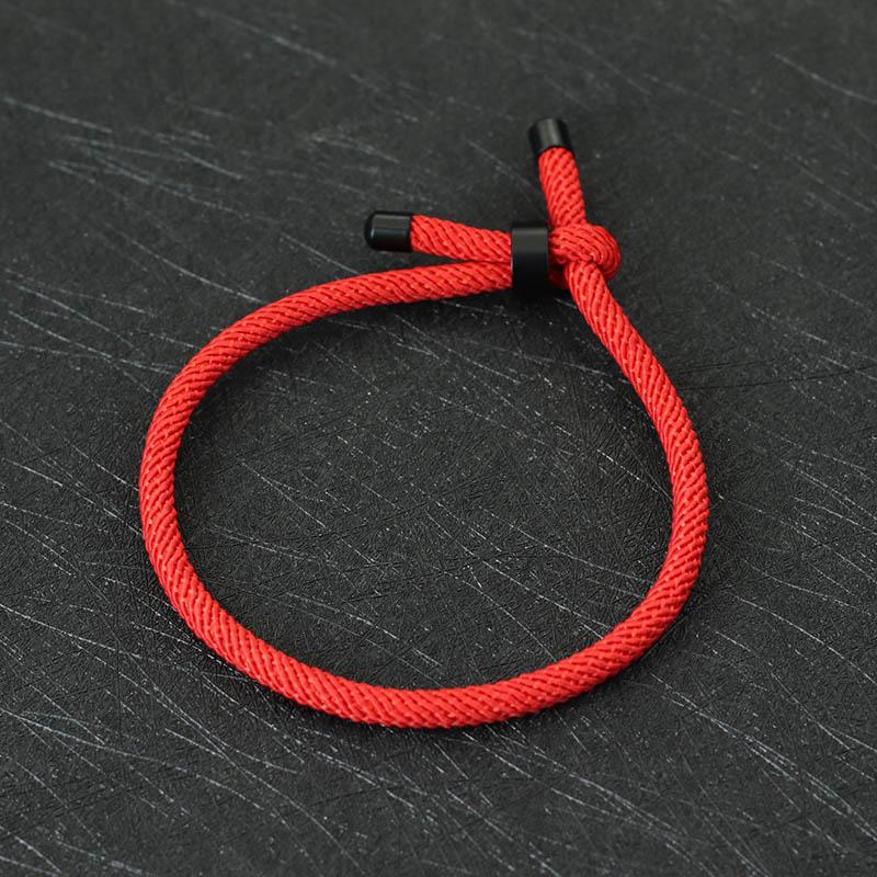 New Minimalist Lucky Red Thread Bracelet Unisex Stainless Steel Adjustable Cord Braclet Valentine Day Braslet Gift For Lovers