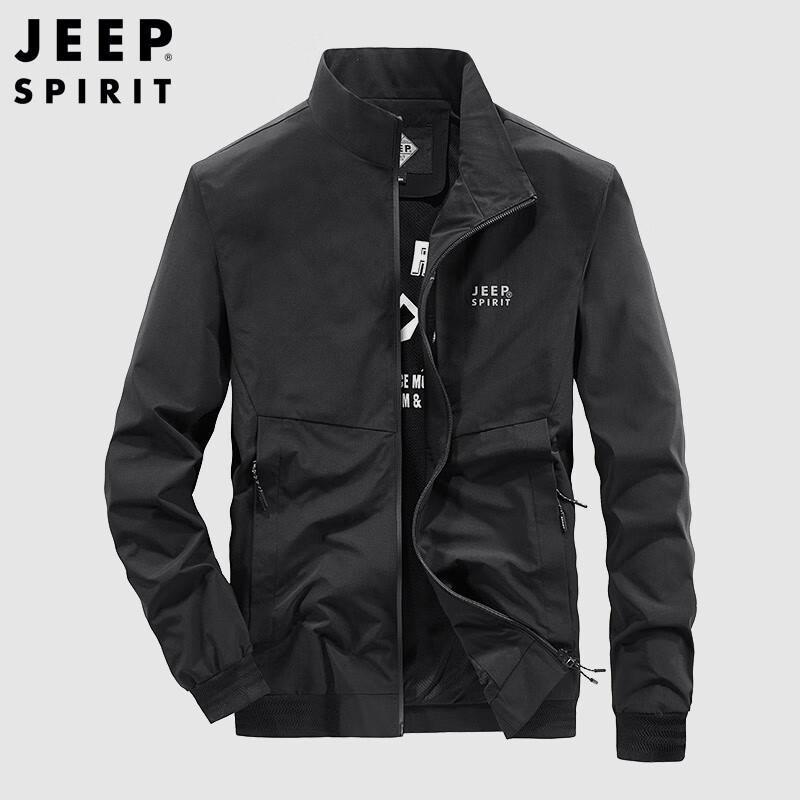 JEEP SPIRIT Men's Casual Stand Collar Jacket