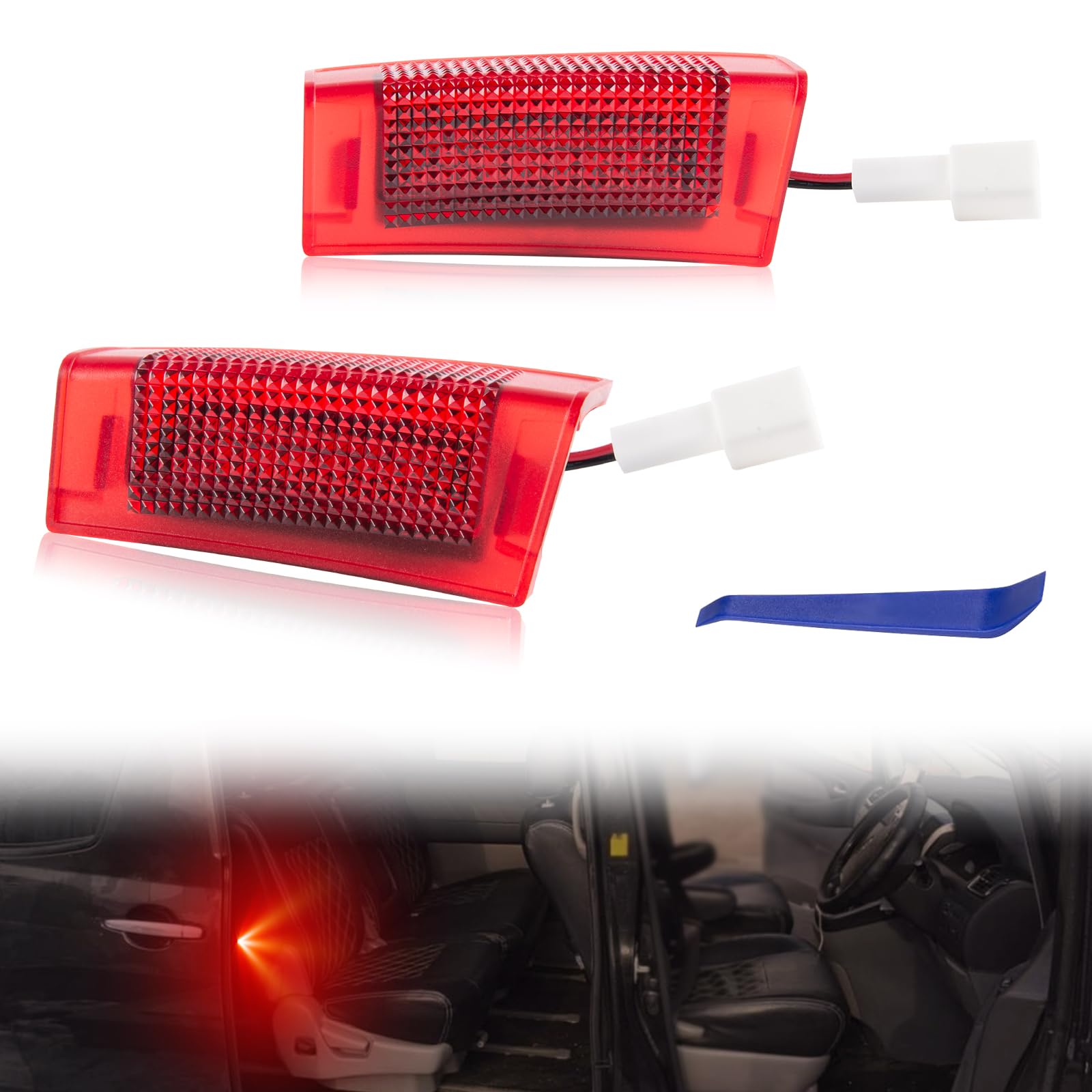 

GemPro Подсветка салона Alphard серии 40, 3-й ряд, Vellfire серии 40, Точечная подсветка сдвижной двери красный