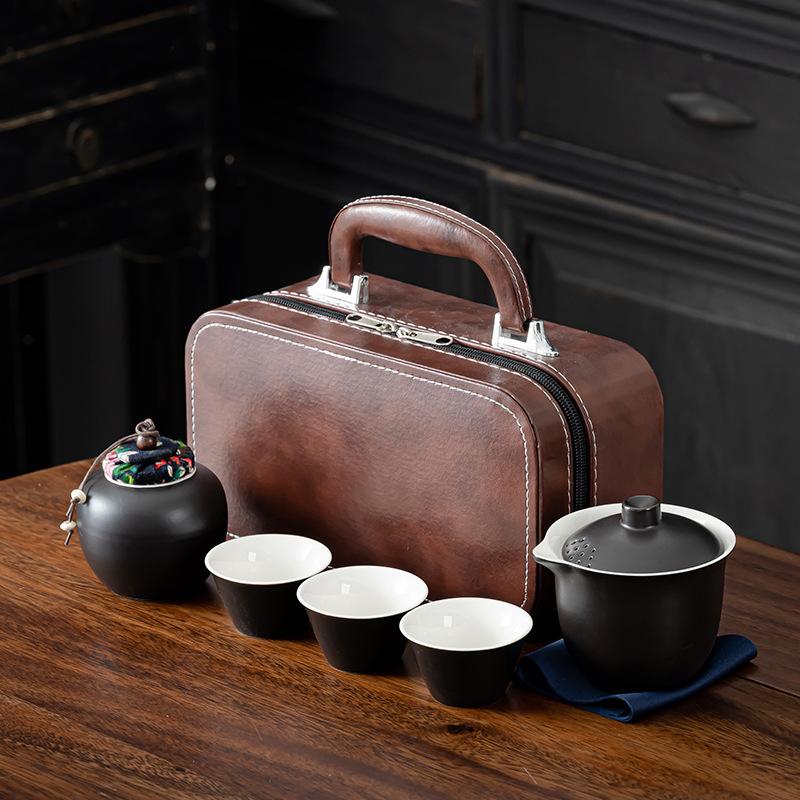 

Outdoor travel kung fu tea set portable express cup cover bowl teacup set household simple business gift