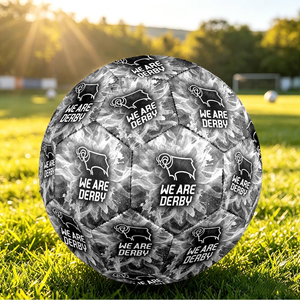 Derby County Football Pallone da Calcio Stampato Taglia 5, Pallone da Calcio Antiscivolo per Partite Adulti Souvenir per i tifosi di Calcio