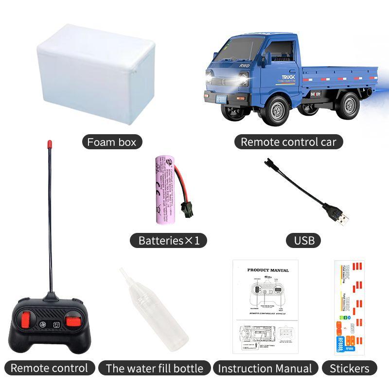 

New RC KF31 1/18 scale cars Mini cargo truck with spray lights remote control drift function vehicle model toy gift for children