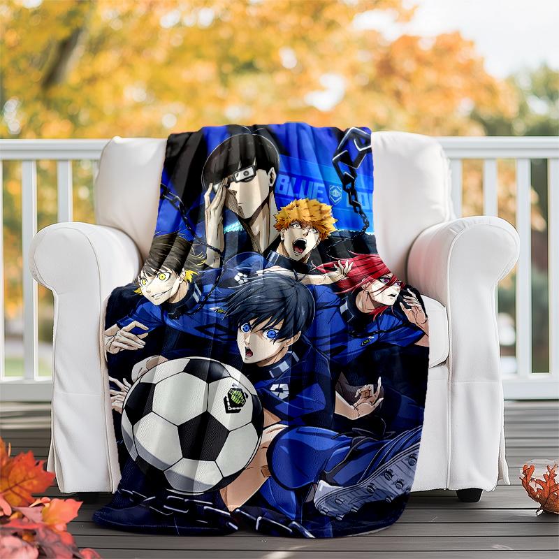 BlueLock Theme Printed Blanket - Perfect for Couch, Bed, Travel & Outdoor Use | Machine Washable, Cozy & Durable.