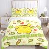 3pcs Pompompurin's Sweet Delights Bedding Set 1 Soft Quilt Cover + 2 Pillowcases, Machine Washable Suitable for All Seasons, Perfect Gift S079
