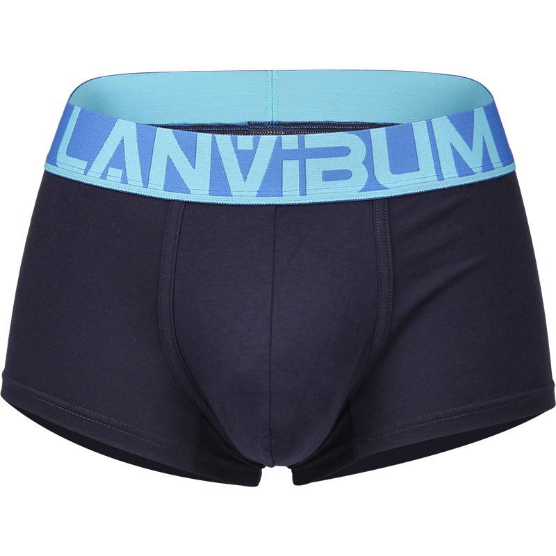 Herren Trendige Baumwolle Mid-Waist Sport Boxer Briefs - Sexy Koreanischer Stil, Übergröße, Vierseitiges Design