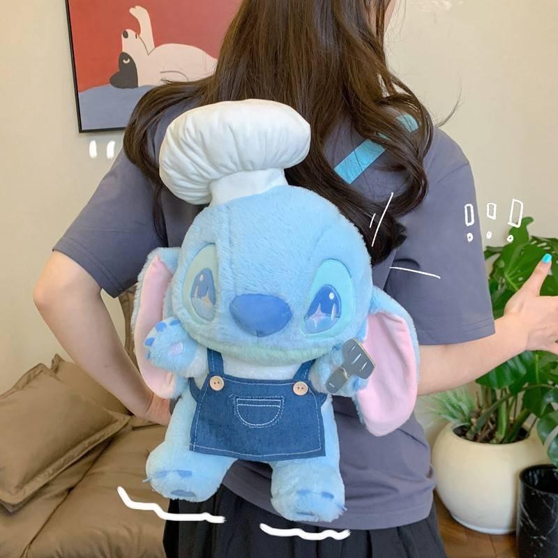 Plush Stitch Backpack With Zipper Pocket For Daily Use And Gift Ideas