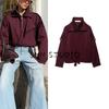 Autumn New Women's Clothing Fashion Wind Loose and Simple Zipper Long Sleeves Double Collar Design Jacket Coat Top