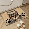 Cartoon  Crystal Velvet Doormat For Entryway, Stain-resistant And Easy To Clean