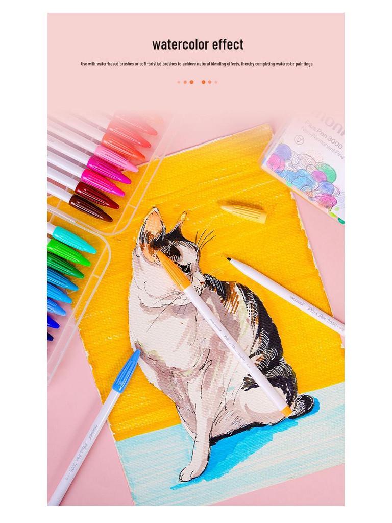 Munamy 3000 Korean Watercolor Outline Pens for Students – Water-Based, Colored Markers for DIY and Border Designs.